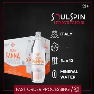 Acqua Panna Natural Mineral Water 1000ml PET [ Dus isi 12 Botol Plastik ]