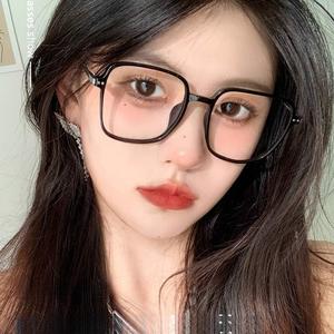 แว่นตาพร้อมเลนส์สายตาสั้น เลนส์แบน กรอบใหญ่ ทันสมัย ป้องกันแสงสีฟ้า