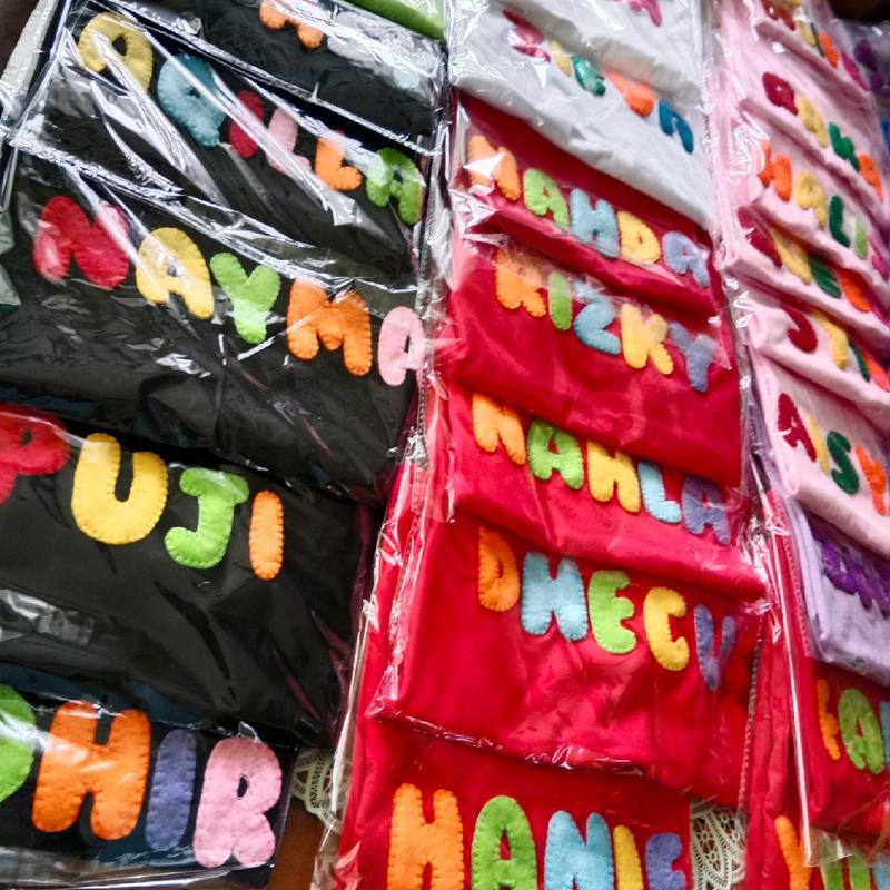 kaos nama anak bahan Katun kombad adem untuk anak laki-laki dan perempuan usia 0-13 tahun lengan pendek 6