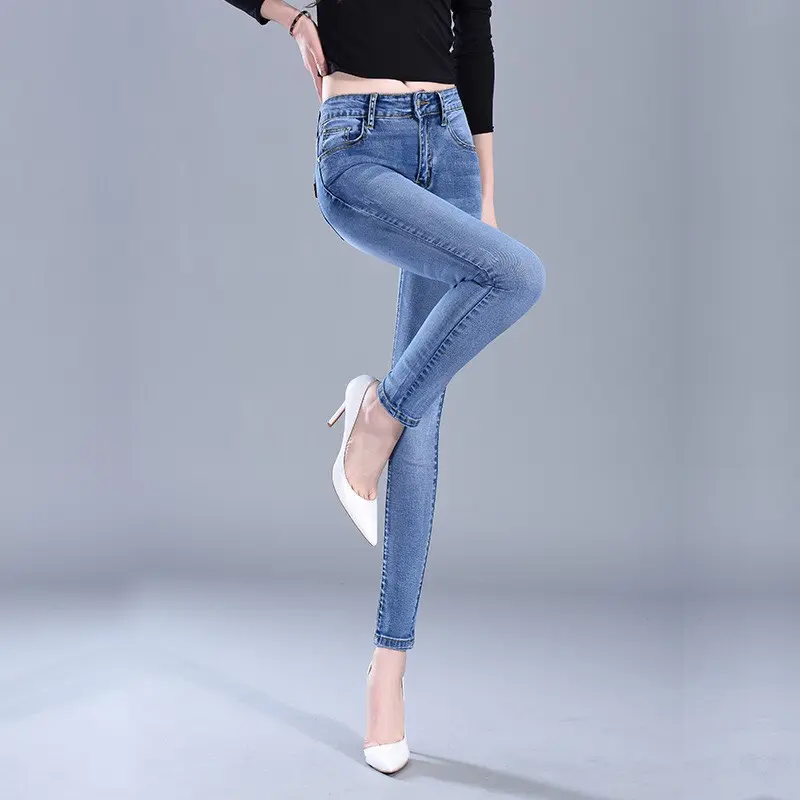 Quần jeans nữ ống ôm skinny co giãn cào xướt nhẹ, quần bò nữ ôm phuongho1209 2