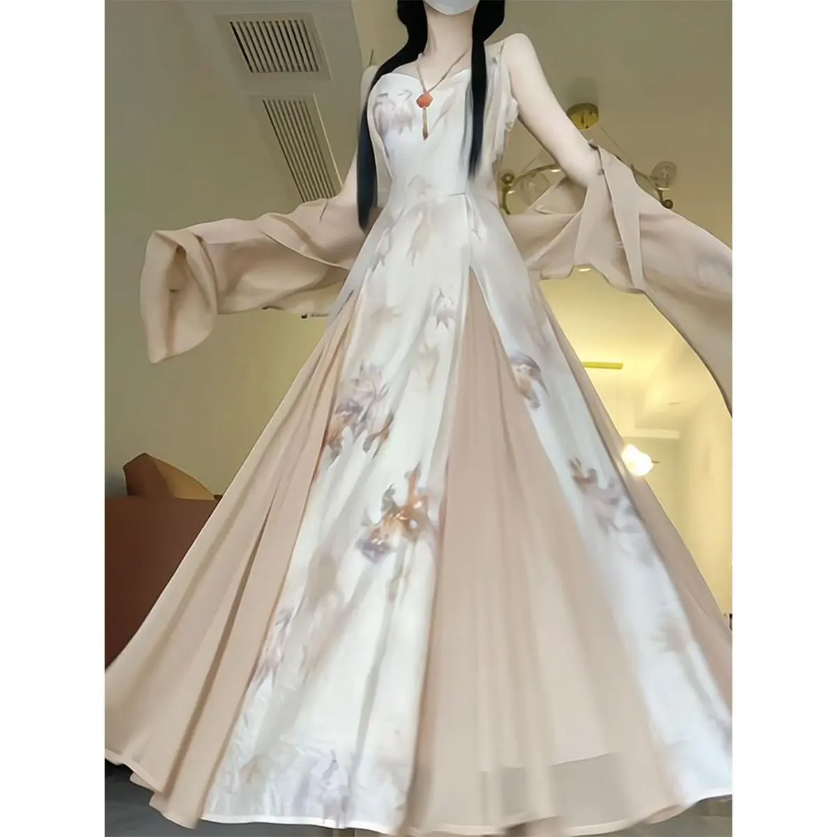 New Chinese women's cheongsam new 2025 summer cold zen national style skirt set chic unique dress
