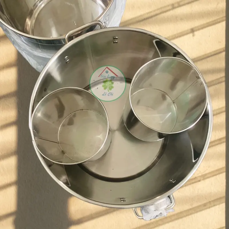 Ống trụng phở / Lòng trụng phở, trụng hủ tiếu inox 430 (đường kính miệng ống 19.5cm, 6 size) 2