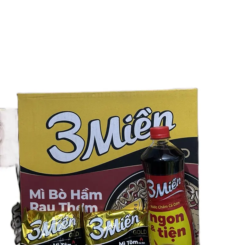 (Hàng tặng )1 thùng mì tôm 3 miền tặng 2 gói mì tôm 3 miền  Miến Food 4