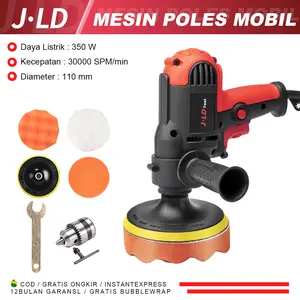 JLD Mesin Poles Mobil / Motor - Polisher Mini J3310 Variable Speed Size 5 Inchi Spons Dan Pembersih Mobil Murah Variable Speed bisa bolak-balik Motor Kompatibel dengan chuck 10mm Car