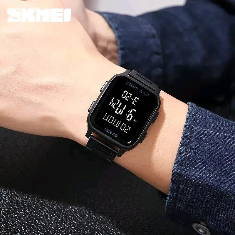 SKMEI 1859 | JAM TANGAN PRIA DIGITAL SPORT | RANTAI STAINLESS STEEL 2
