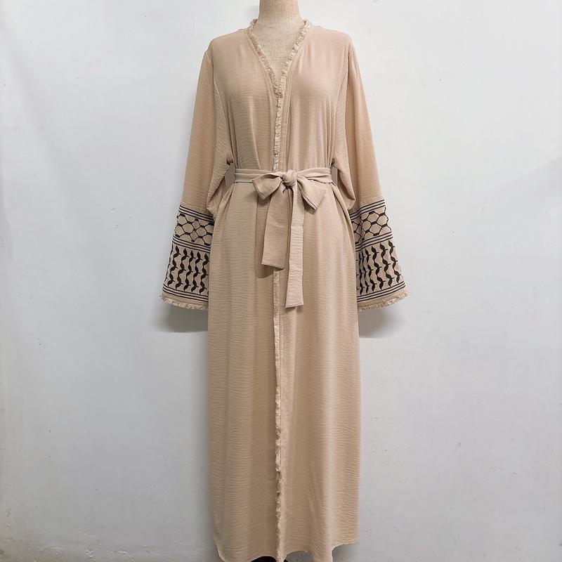 Product Introduction of Minimally embroidered cardigan with beard dress lace 11