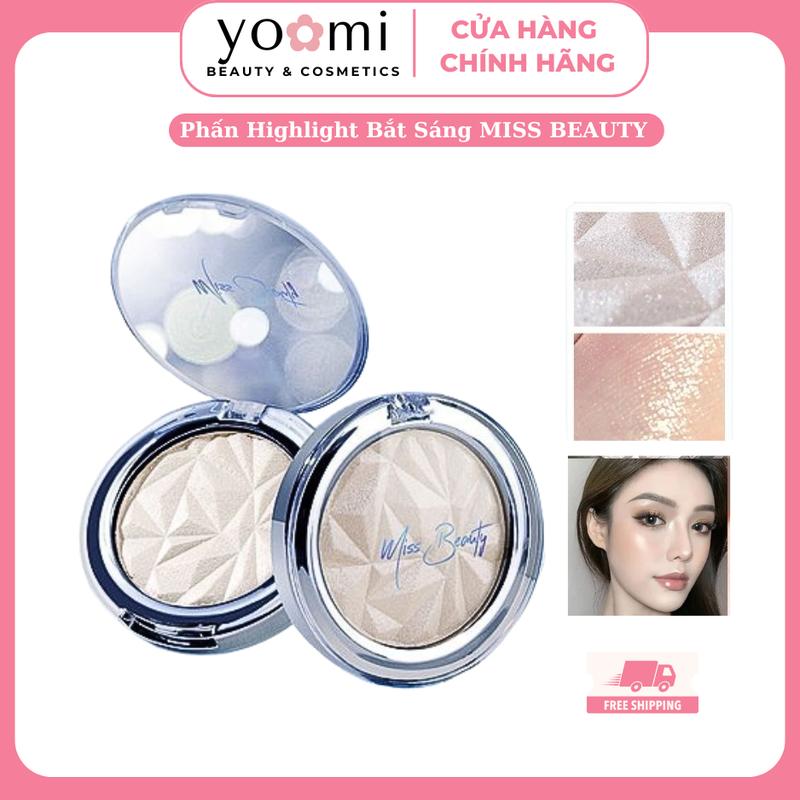 Phấn nhũ mắt highlight MISS BEAUTY bắt sáng mịn lì, Nhũ mắt lấp lánh bền màu trang điểm mắt tạo khối Diamond High Mỹ Phẩm Cosmetic Phấn Mắt bắtsáng phấn  highlight