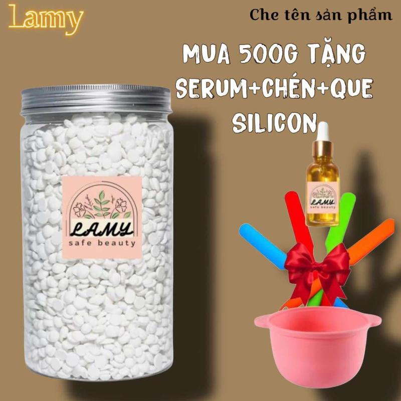 [TẶNG SERUM+CHÉN+QUE SILICON] Hũ 500g sáp wax lông sữa dừa cao cấp coconut tẩy sạch đa vùng lông tay chân nách dùng cho cả da nhạy cảm
