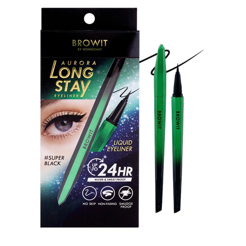 Bút Kẻ Mắt Nước Browit By Nongchat Aurora Long Stay Eyeliner Super Black 0.5g