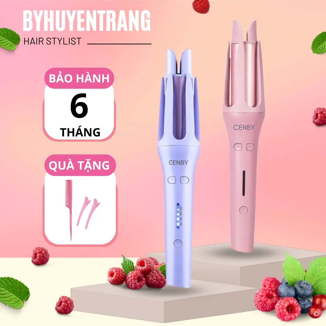 Máy uốn tóc tự động ion âm Cao Cấp bảo vệ tóc chất liệu gốm sứ không làm tổn thương tóc Nữ