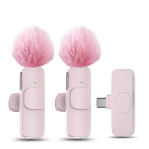Micrófono de solapa inalámbrico con clip, recargable por USB, micrófono de solapa para grabación de video/audio, micrófono profesional para smartphone