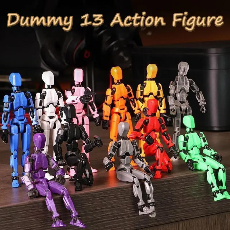 Magnet Lucky 13 Action Figure Dummy 13 Multi-Joint Robot Model Toys Movable T13 3D Printing Figures