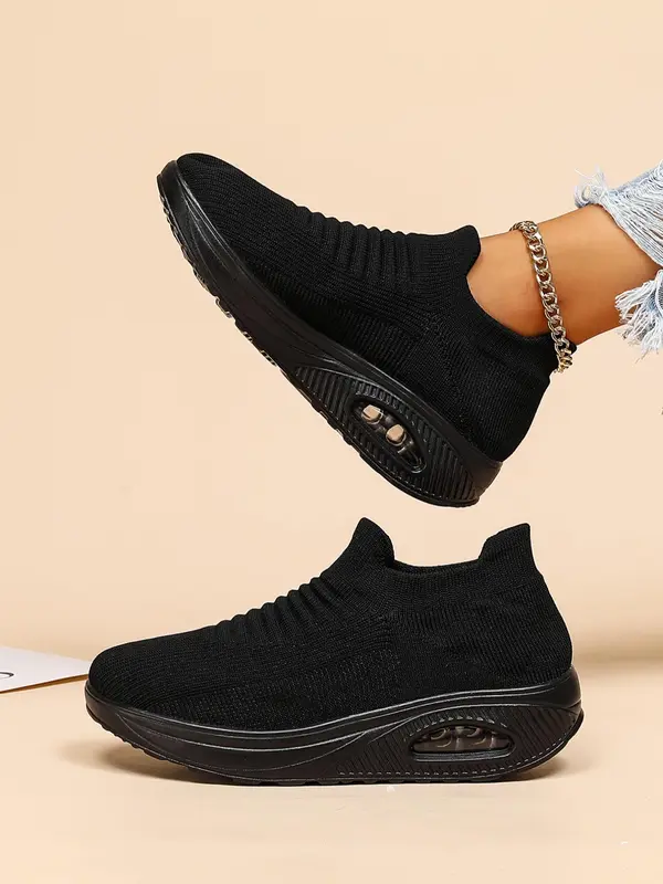 Women's Fashionable Solid Color Low Top Slip on Walking Shoes, 2025 Casual Comfortable Breathable Sports Shoes, Summer All-match Round Toe Sneaker for Trainer Runner 2025 Fall Shoes 1