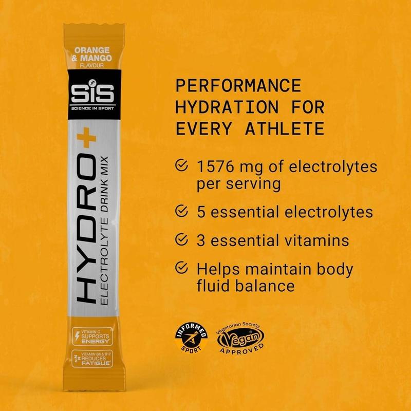 Product Introduction of SiS (Free Bottle) Science In Sport Hydro+ Electrolyte Powder Mix Marathon Reduce Fatigue 40 Sachets, Marathon, Running, Cycling, Fitness, Gym, Hydration, Endurance, Rehydration, Electrolytes, Stamina 4