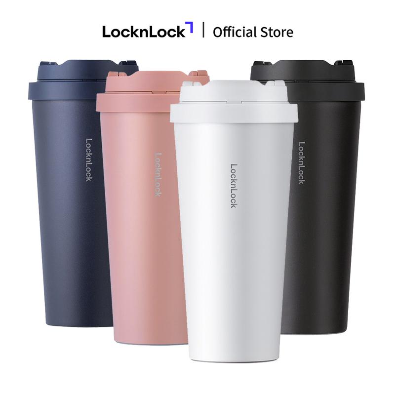 Bình giữ nhiệt Lock&Lock Energetic one-touch 550ml - LHC3249 (6 màu) - Thép không gỉ - 4 màu - nắp bật dễ dàng - Hàng chính hãng