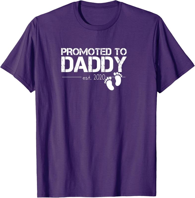 Mens Promoted To Daddy Est 2020 T Shirt Future New Dad Baby Gift Mens Promoted To Daddy Est 2020 T Shirt Future New Dad Baby Gift