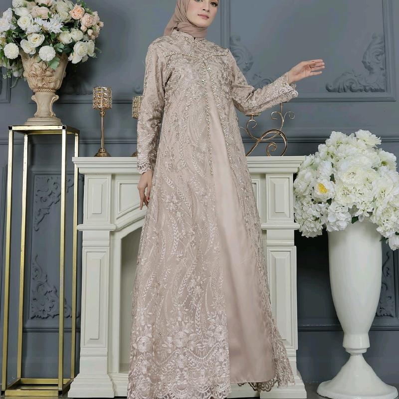 Gamis Ellzata Cardigan Free Hijab - Gamis Pesta - Gamis Wanita Terbaru - Dress Kondangan 2
