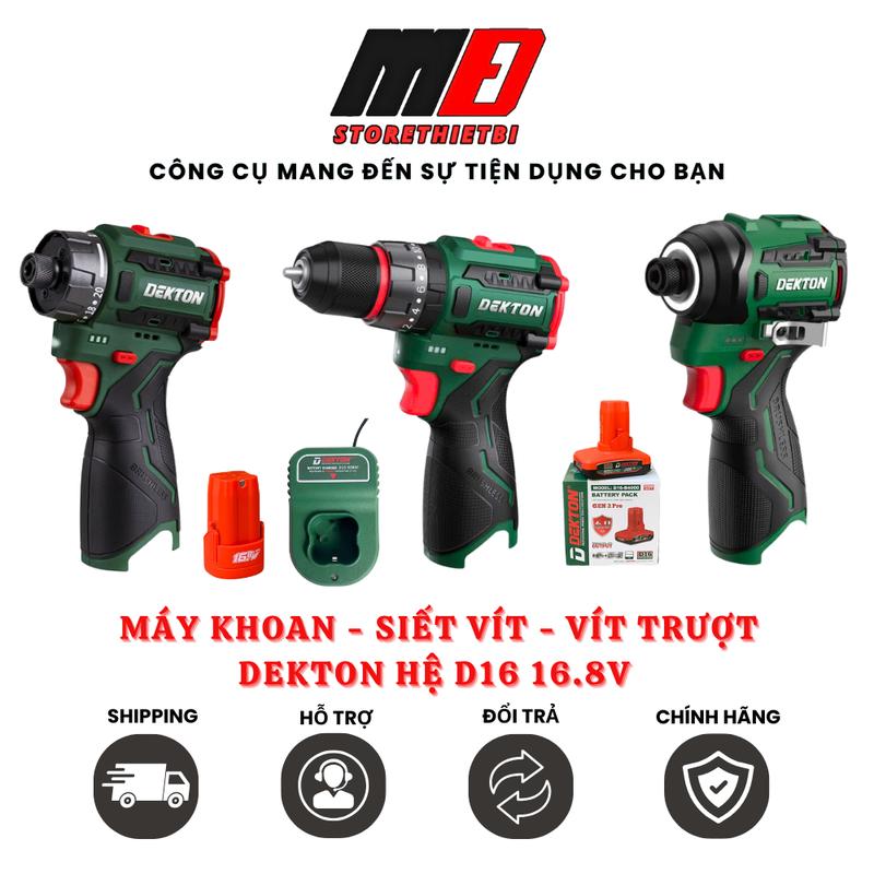 Máy Khoan Máy Siết Vít Dùng Pin 16.8V Thế Hệ D16 Dekton Nhiều Loại