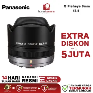 Panasonic Lumix G Fisheye 8mm f3.5 Lens ORIGINAL RESMI
