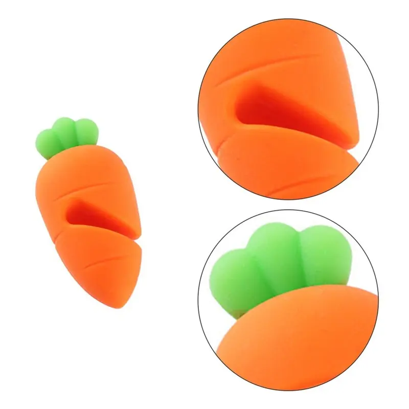 Dụng Cụ Chống Tràn Silicon, Đa Chức Năng, Đồ Dùng Nhà Bếp Hoạt Hình, Giá Chống Tràn Cà Rốt Nhỏ, Dụng Cụ Nấu Ăn 3