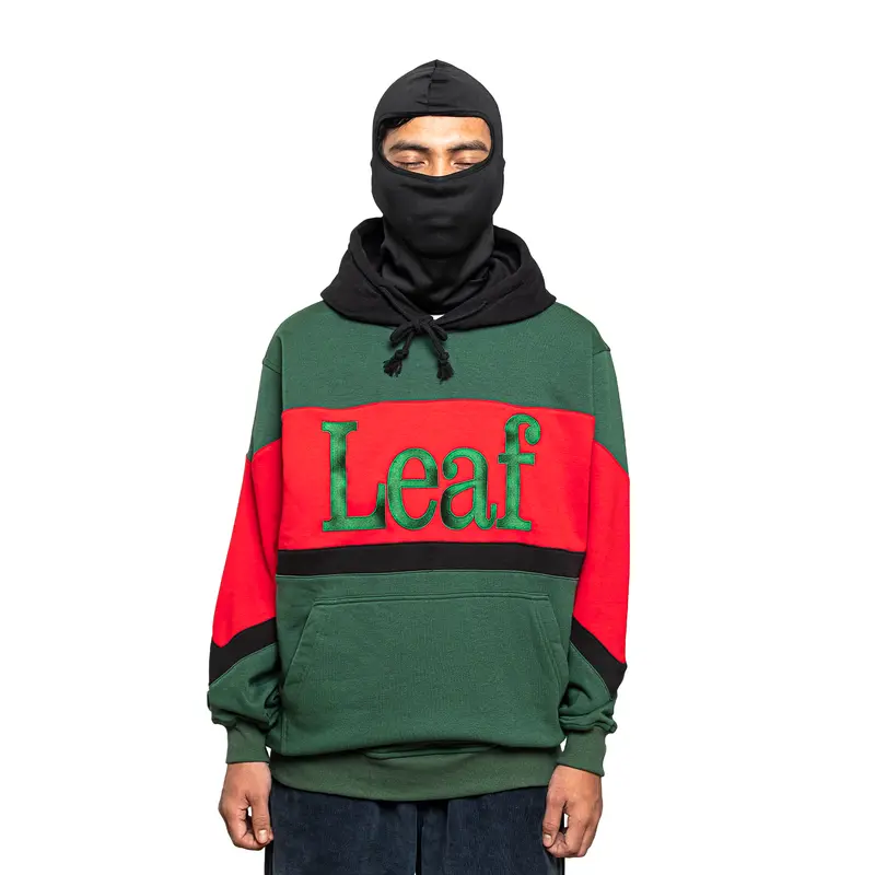 LEAF Typo Green/Red/Black Hoodie 0