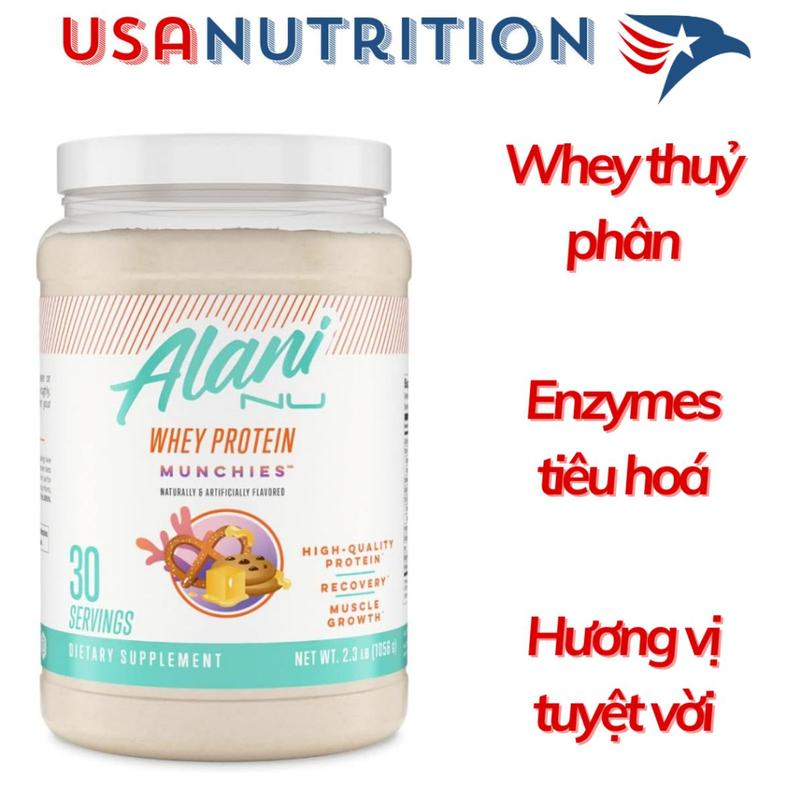  Hydrolyzed Whey Protein thủy phân Alani Nu: 920g 30 lần dùng 