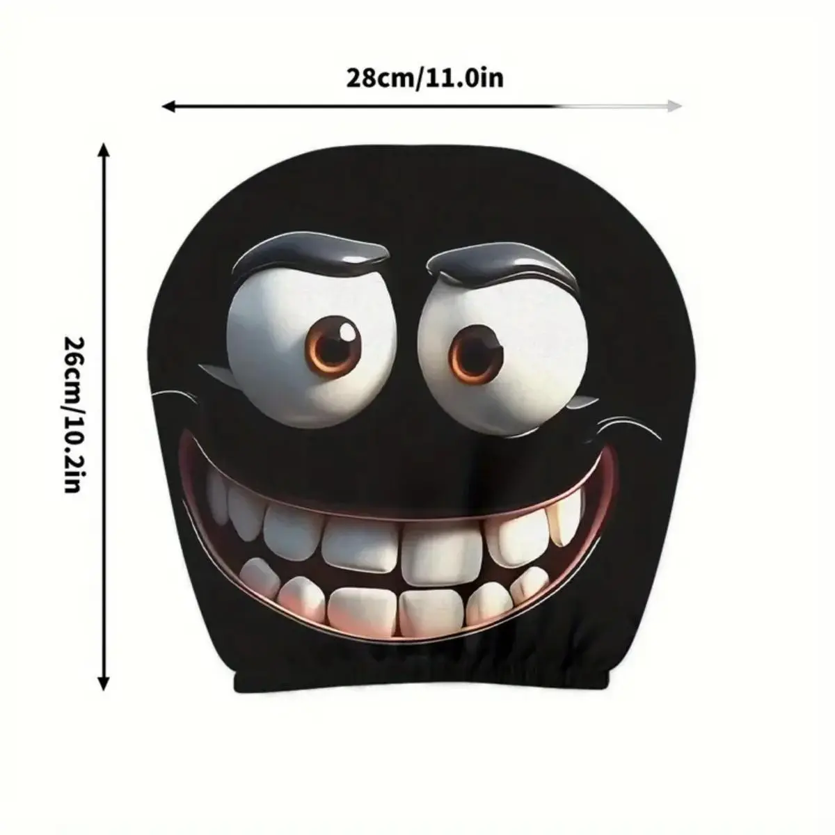 2P D sisi Cover Headrest Mobil Sarung Cute Funny Car Pillowcase/Bantal Jok Mobil Cover Sarung Sandaran Kepala Kursi Mobil/ Cover Unique Universal Car Interior Decor / Halloween Pumpkin Car Chair/ Couple Cover Headrest Mobil Sarung