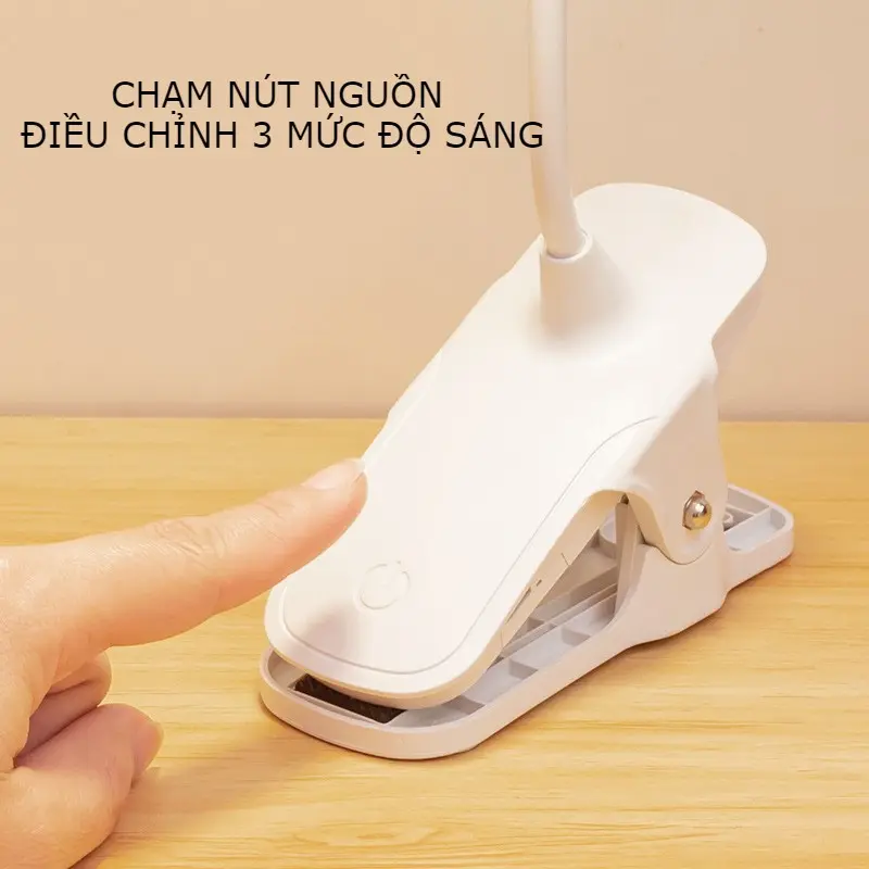 Đèn kẹp bàn WhitePro 1213 3 màu ánh sáng , điều chỉnh độ sáng , Đèn học đọc sách làm việc đèn nối mi, làm nail 3