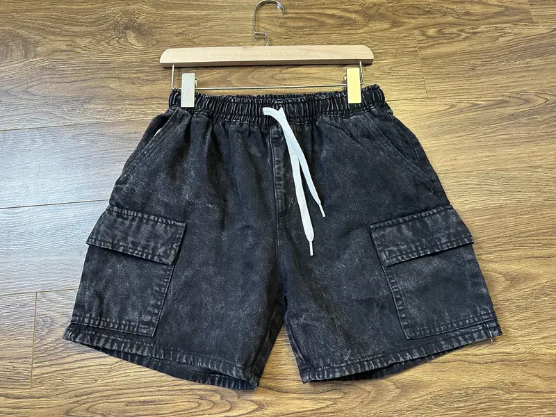 ( XẢ KHO) Quần Short Jean Nam Túi Hộp 02 Menswear Denim  Xanh Có Túi 3