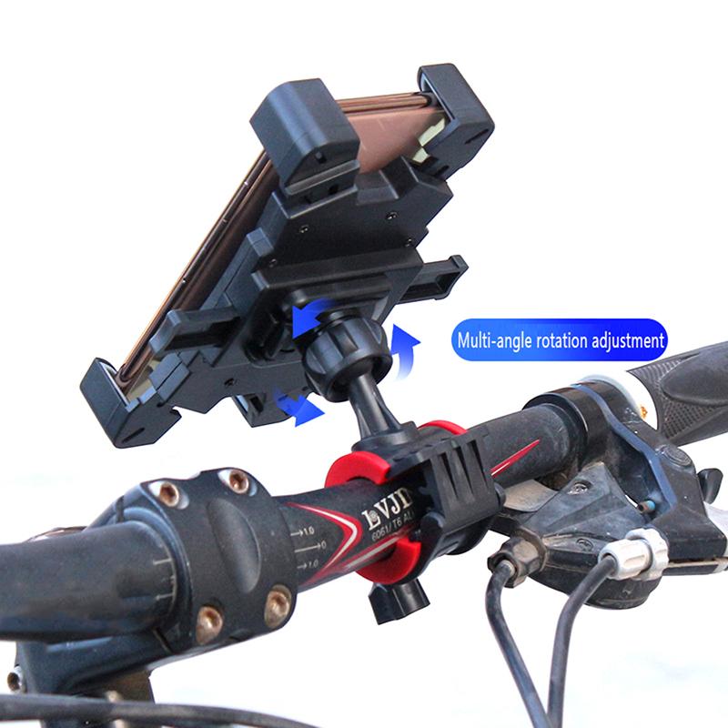 Product Introduction of Motorcycle Bike Phone Holder Shockproof Elastic Phone Mount Stand 360° View Bicycle Phone Holder for 4.8-6.8 Inch Cellphone 24