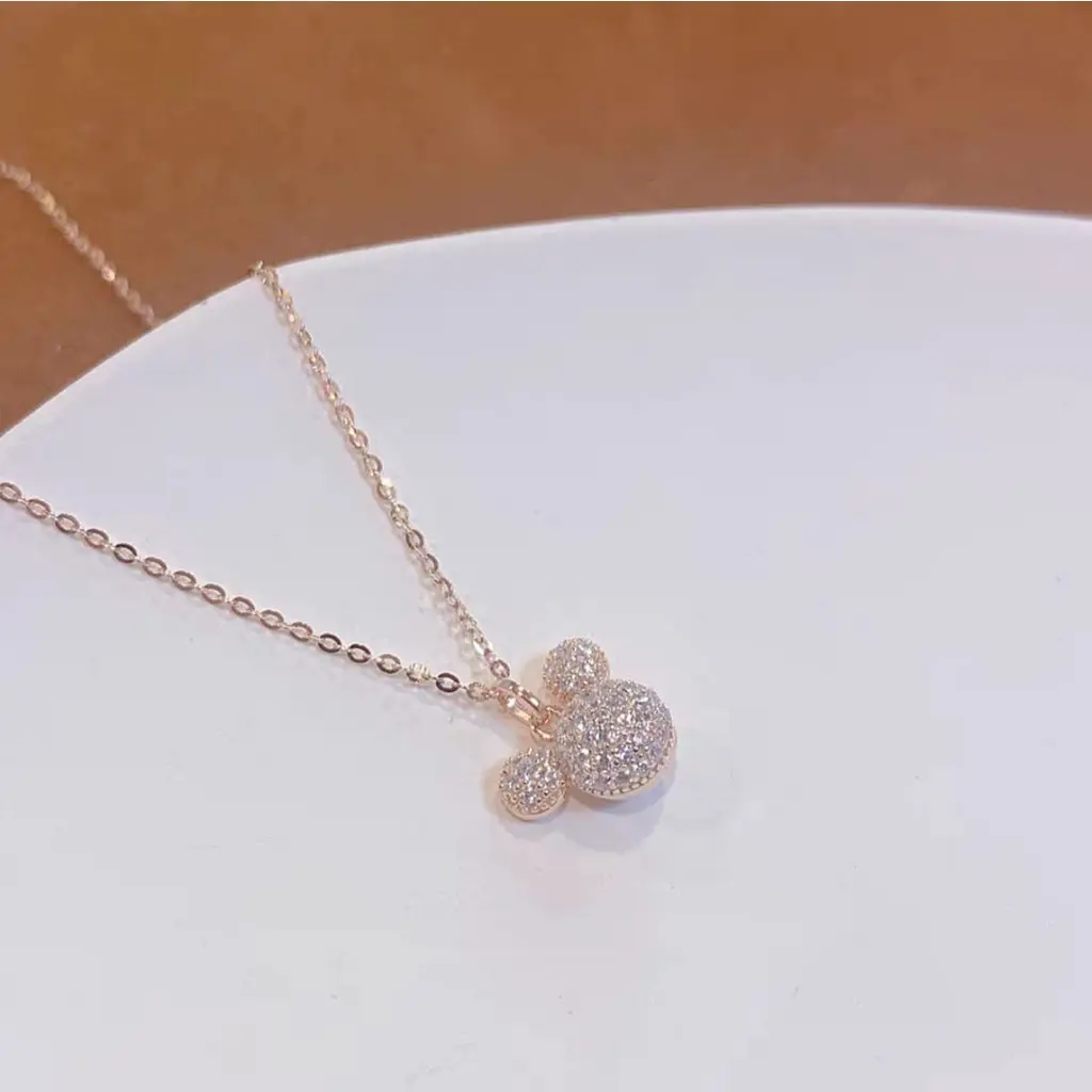 Kalung Titanium Mickey / Anti Luntur dan Karat Perhiasan Hadiah