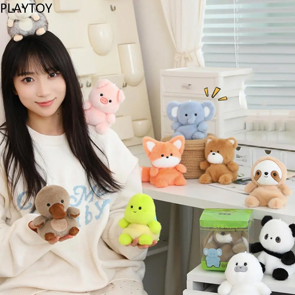 PLAYTOY Comfort Plush Toys Panda Little Bear Plush Toy Pig Turtle Elephant Plush Doll Cute Pet Animal Rabbit Doll Kids Birthday Christmas