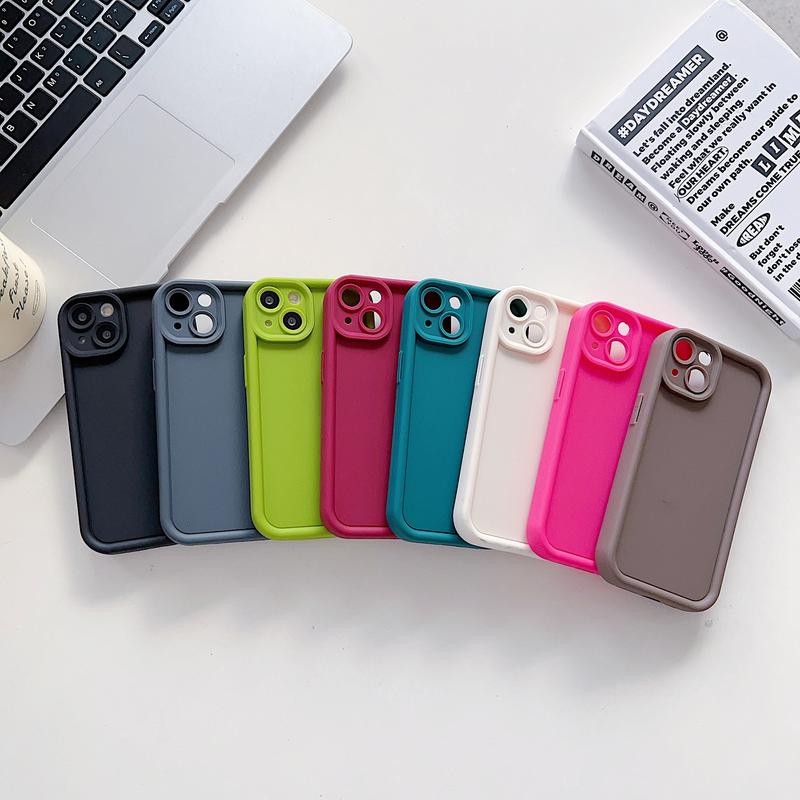Product Introduction of Device new 16 Silicon Carbide phone case material solid color 14 15 mobile phone protective case 14