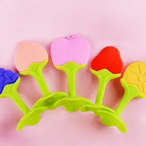 Teether Bayi Silikon/Gigitan Bayi Bentuk Buah/Gigitan Bayi Gigitan