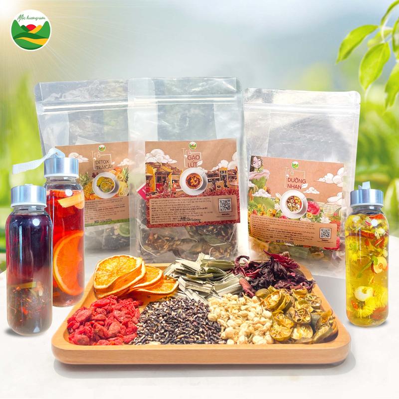  Combo trà dưỡng nhan trà detox và trà gạo lứt  Loại túi 20 gói  - Chọn combo theo sở thích và nhu cầu 