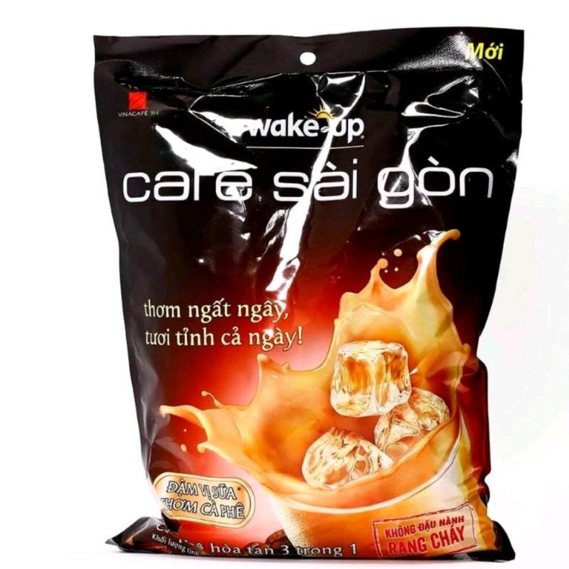 VinaCafe Cà phê sữa hòa tan Wake up Sài Gòn 24 gói x 19g - Gói tiện dụng đậm vị sữa thơm cà phê - Sản xuất tại Việt Nam