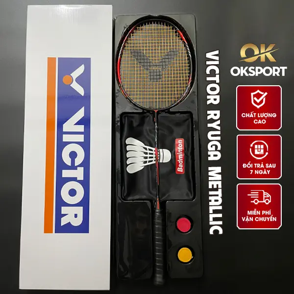 Vợt Cầu Lông Victorr Full Hộp Khung Carbon Trợ Lực Căng Max 12,5kg Tặng Kèm Quấn Cán Túi Nhung