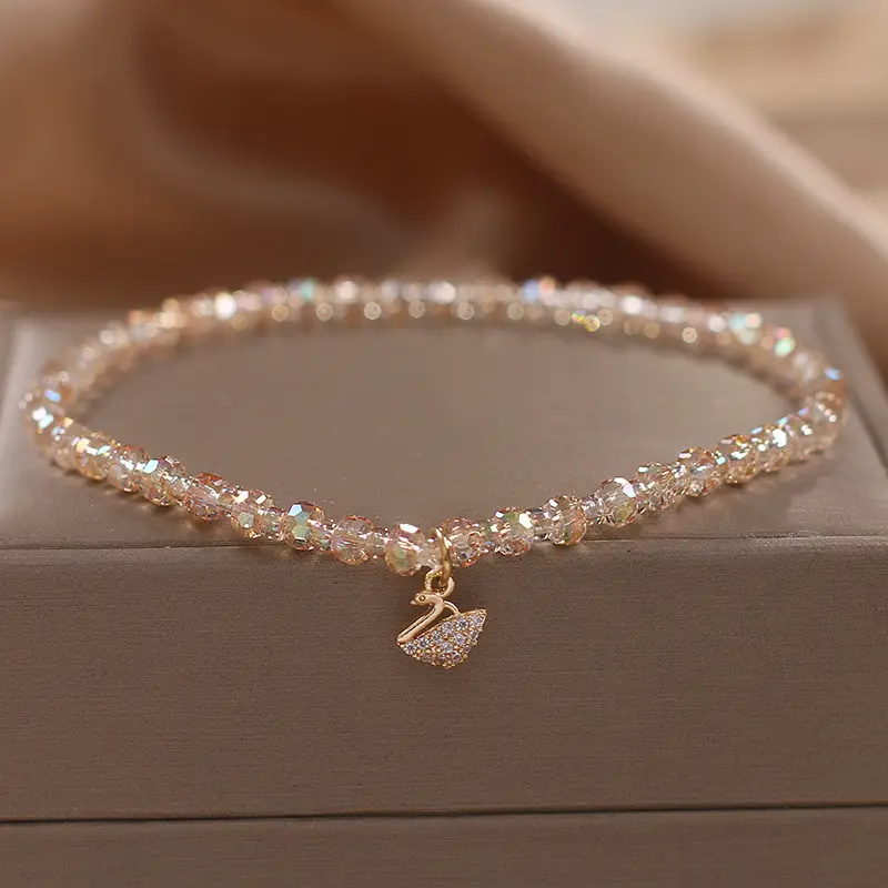 Lắc Chân Citrine, Thiết Kế Độc Đáo Ins, Thích Hợp Cho Nữ, Giá Cả Phải Chăng, Mặt Dây Chuyền Pha Lê Sang Trọng, Dây Chuyền Chân, Thời Trang, Lắc Chân