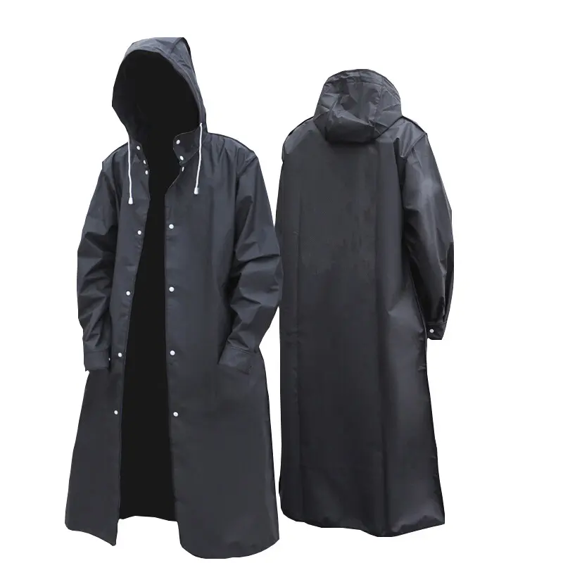 Men's Rain Work Clothes Outdoor Rain Travel Clothing Trendy Raincoat Unisex Hiking Rain-Proof Long plus-Sized Waterproof Poncho