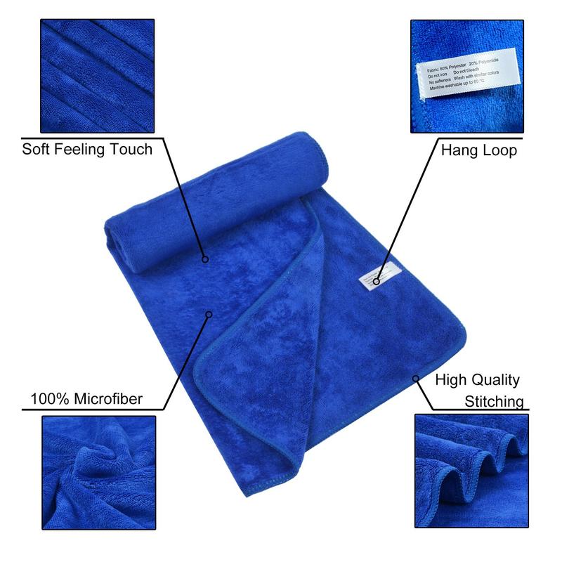 Car Cleaning Towel, 4 Counts/set Superfine Fiber Car Drying Towel, Highly Absorbent Car Detailing Towel, Car Wash Accessories 2