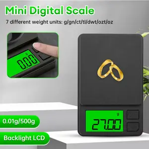 Timbangan Mini Digital 500gr 0.01gr Timbangan Emas Timbangan perhiasan Pocket Scale