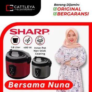 [EKSKLUSIF NUNA] [COD]  RICE COOKER SHARP / MAGIC COM KS-N18MG-RD MERAH / KSN 18 MG SL SILVER / KSN 18MG RD (1,8 LITER) GARANSI RESMI