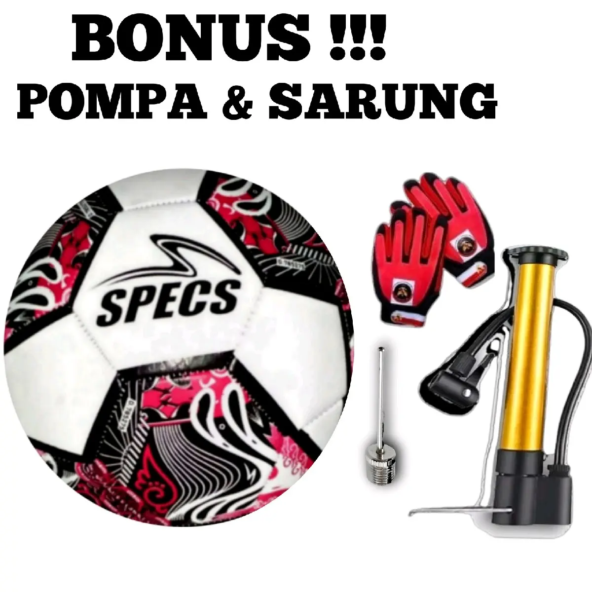 Bola Sepak Size 5 Anak-anak Bonus Jaring Pentil Dan Pompa Ball Outdoor