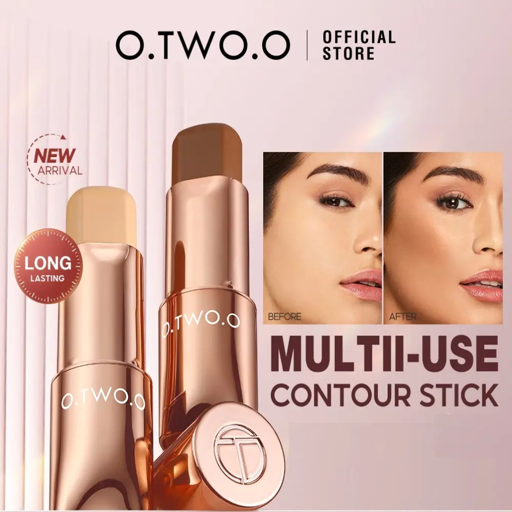 O.TWO.O 6 Colors Blush Stick Lip & Cheek Eye Multi-use Makeup Stick Waterproof Anti-sweat Face Highlight Contouring Stick