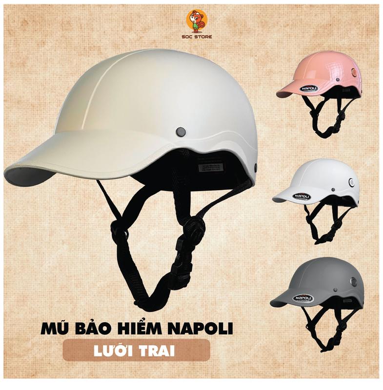 Mũ bảo hiểm nửa đầu - Mũ Lưỡi trai Napoli chính hãng Sóc Store Vietnam
