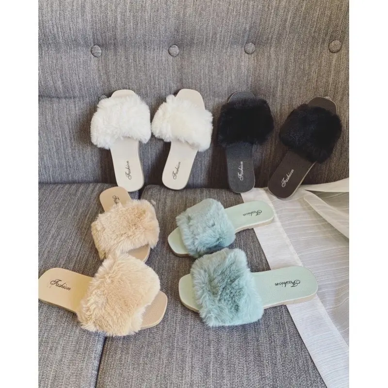 Dép bông quai ngang nhiều màu DéP Nữ DéP Nữ Slipper Women Có Quai 0