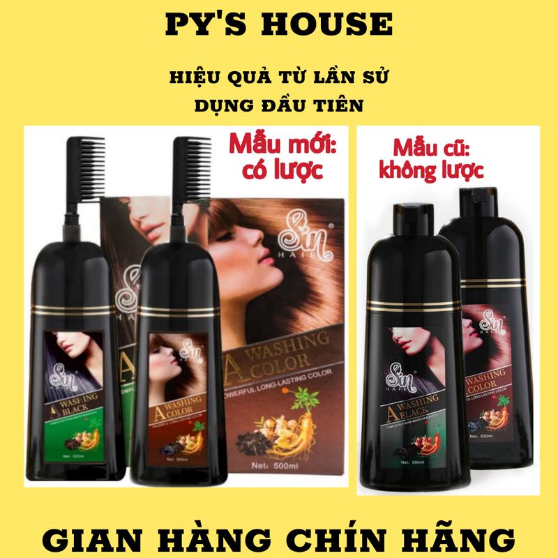 DẦU GỘI PHỦ BẠC SIN HAIR NHẬT BẢN CHÍNH HÃNG 500ML NÂU- ĐEN CHÍNH HÃNG Dưỡng Tóc Chăm Sóc Tóc