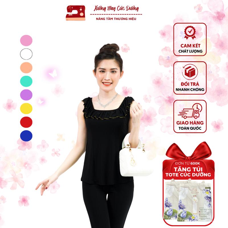 ĐỒ BỘ CAO CẤP THUN LẠNH CỔ VUÔNG TAY BÈO N8 ÁO NỮ - Shop Cúc Dưỡng Top Women
