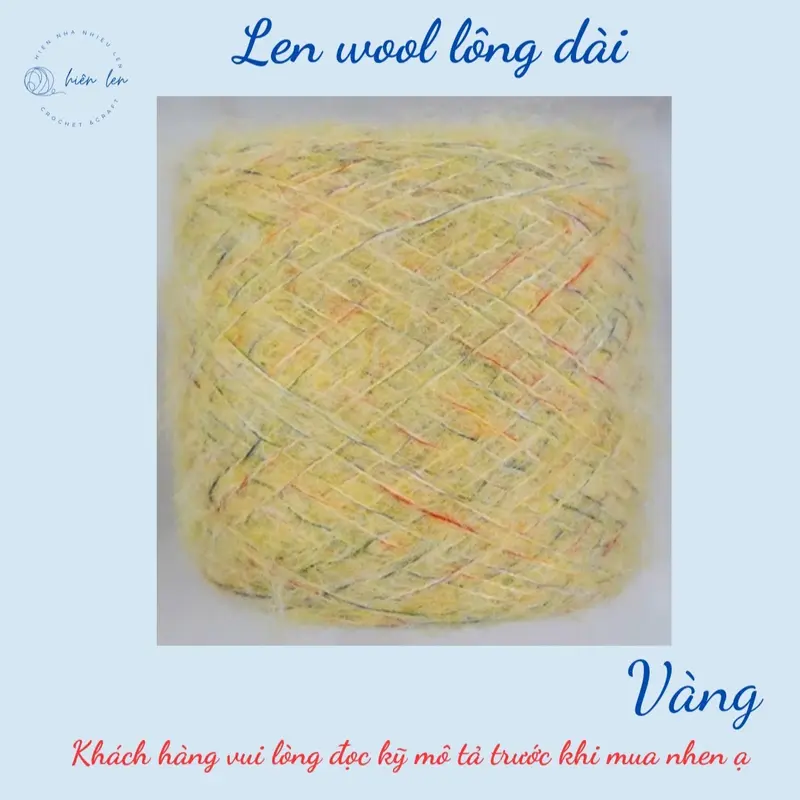 [SẴN 200gr] Len wool lông dài 4