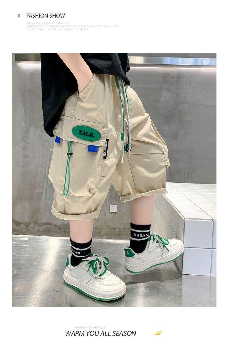 Product Introduction of Quần Dài Mùa Hè Cho Bé Trai, Quần Dài Cropped Xén, Dành Cho Trẻ Em Trung Bình Và Lớn, Dáng Rộng Vừa Vặn, Mỏng Và Thoáng Khí, Phong Cách 2024, Quần Thường Ngày 12
